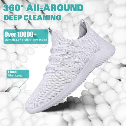 Shoe Washing Machine Bag 2 Pack, 360°Deep Clean Durable Shoes Laundry Bag for Washer and Dryer, Reusable Shoe Cleaner Bags, Sneaker Washing Machine Bag, Yellow