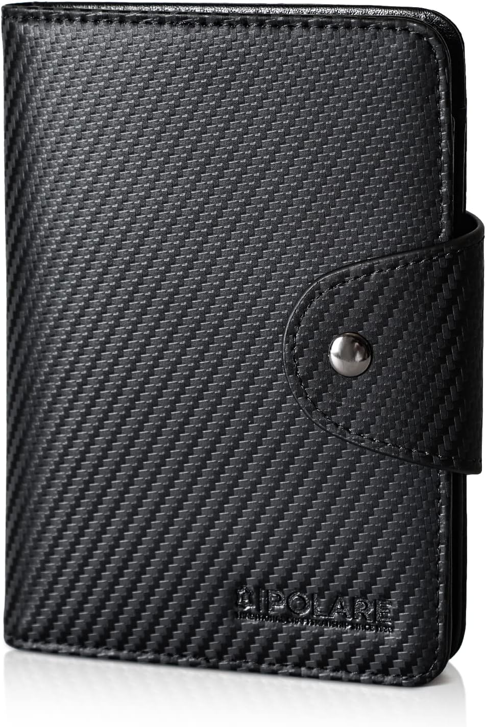 Polare Full Grain Leather Slim and Soft RFID Blocking wallet For Men Snap Bifold Travel Wallet Passport Holders 2 Passports (Dark Brown)