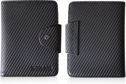 Polare Full Grain Leather Slim and Soft RFID Blocking wallet For Men Snap Bifold Travel Wallet Passport Holders 2 Passports (Dark Brown)