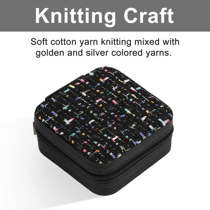 Stylish Portable Mini jewelry box, Travel jewelry organizer (Purple) | Travel jewelry case with cotton yarn knitting top, Thank you gifts for women, Birthday gifts for girls.