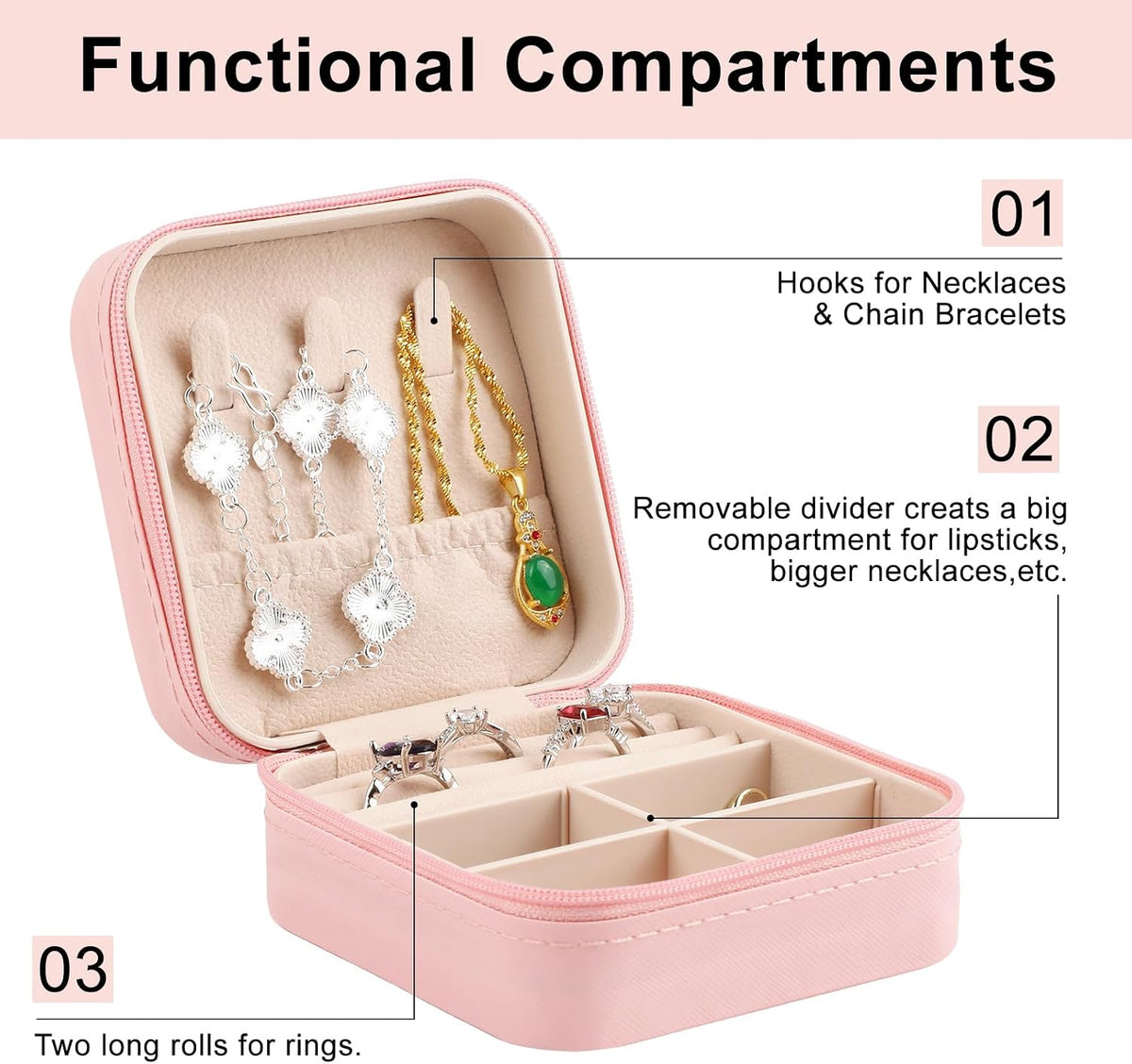 Stylish Portable Mini jewelry box, Travel jewelry organizer (Purple) | Travel jewelry case with cotton yarn knitting top, Thank you gifts for women, Birthday gifts for girls.