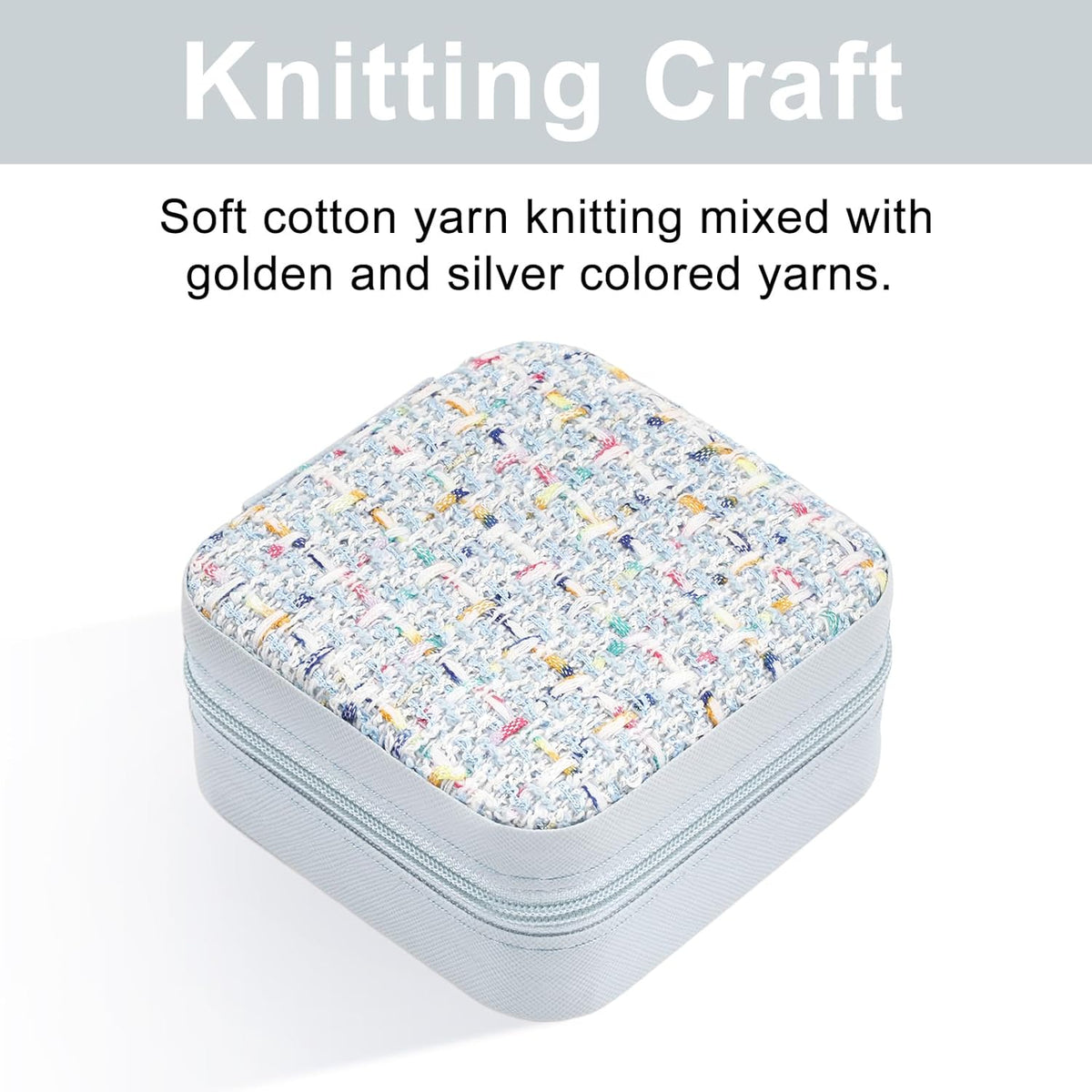 Stylish Portable Mini jewelry box, Travel jewelry organizer (Purple) | Travel jewelry case with cotton yarn knitting top, Thank you gifts for women, Birthday gifts for girls.