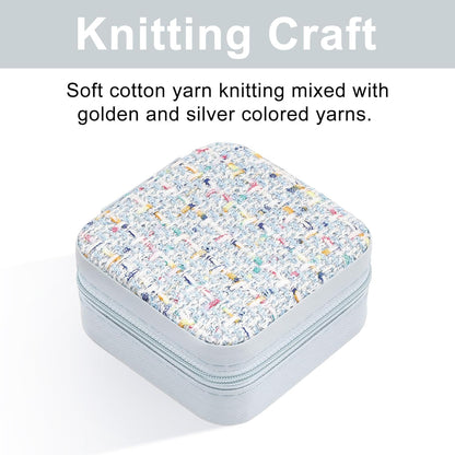 Stylish Portable Mini jewelry box, Travel jewelry organizer (Purple) | Travel jewelry case with cotton yarn knitting top, Thank you gifts for women, Birthday gifts for girls.
