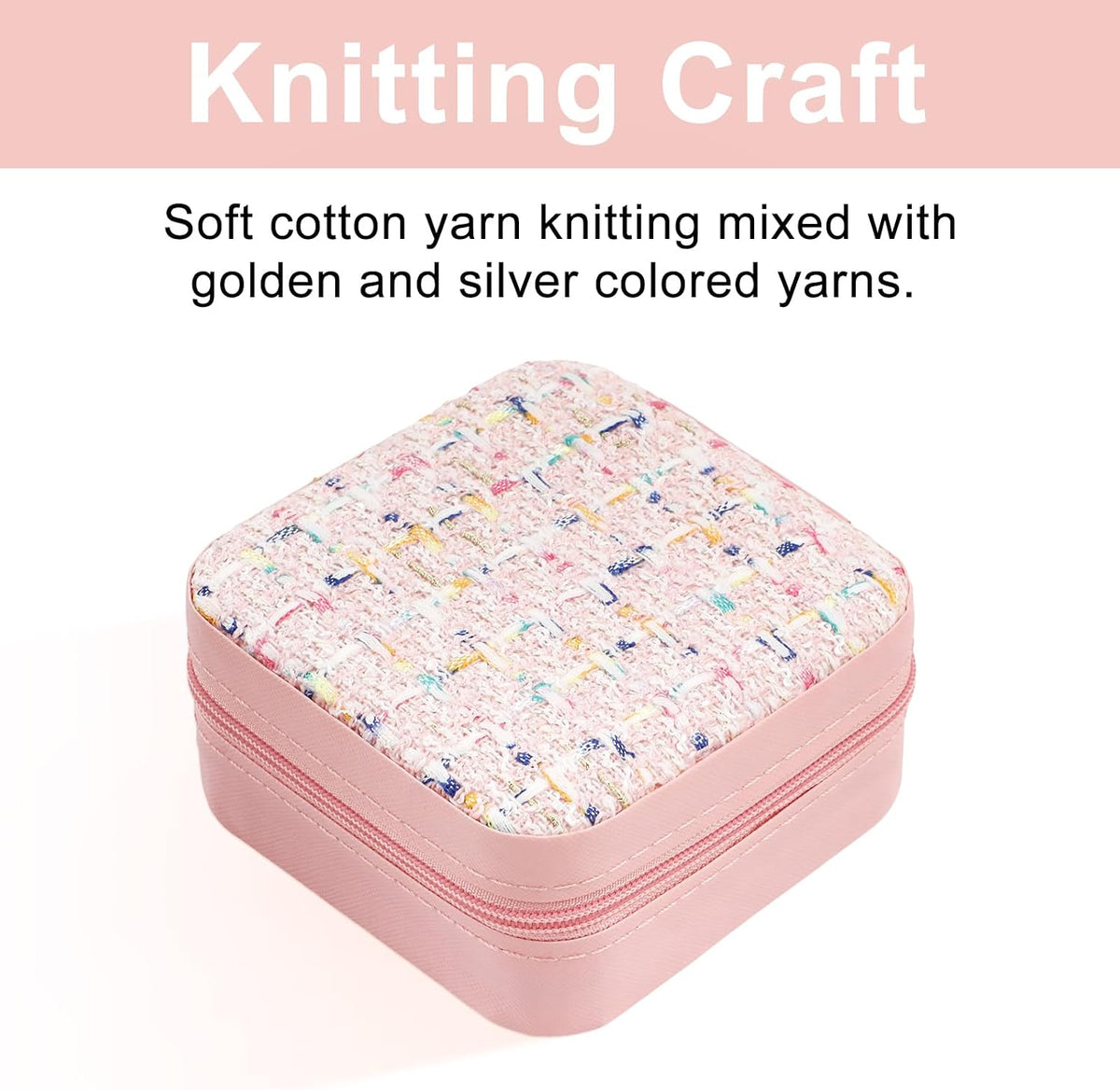 Stylish Portable Mini jewelry box, Travel jewelry organizer (Purple) | Travel jewelry case with cotton yarn knitting top, Thank you gifts for women, Birthday gifts for girls.