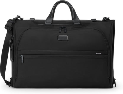 Alpha Tri-Fold Garment Bag Carry-On - Dress or Suit Bag for Men and Women - Midnight Black