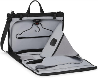 Alpha Tri-Fold Garment Bag Carry-On - Dress or Suit Bag for Men and Women - Midnight Black
