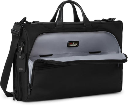 Alpha Tri-Fold Garment Bag Carry-On - Dress or Suit Bag for Men and Women - Midnight Black