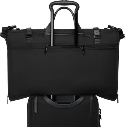 Alpha Tri-Fold Garment Bag Carry-On - Dress or Suit Bag for Men and Women - Midnight Black
