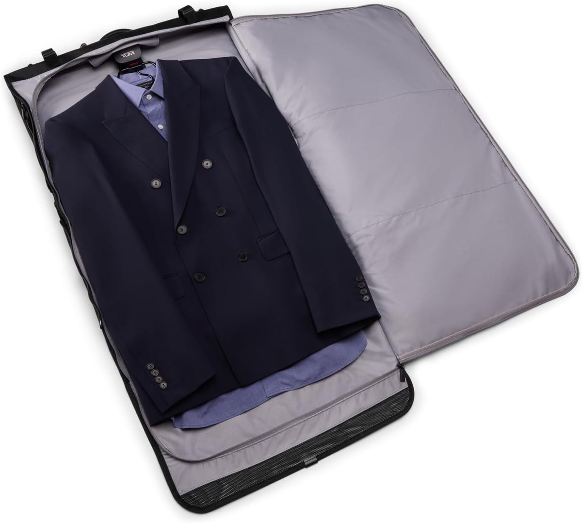Alpha Tri-Fold Garment Bag Carry-On - Dress or Suit Bag for Men and Women - Midnight Black