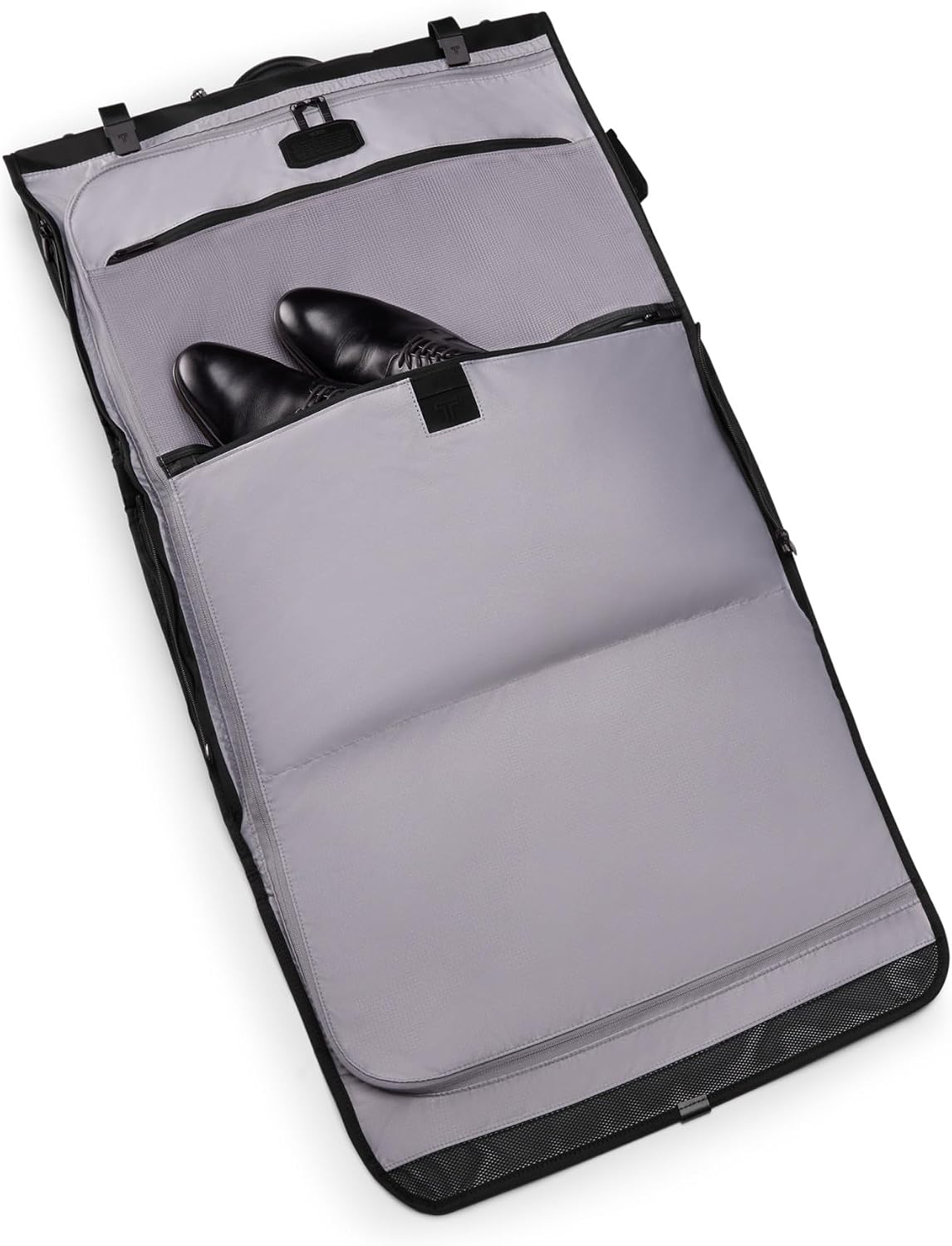 Alpha Tri-Fold Garment Bag Carry-On - Dress or Suit Bag for Men and Women - Midnight Black