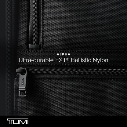 Alpha Tri-Fold Garment Bag Carry-On - Dress or Suit Bag for Men and Women - Midnight Black