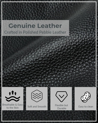 Genuine Leather Crossbody Bags for Women, RFID Blocking Anti Theft Phone Purse, Small Shoulder Bag with Wide Strap