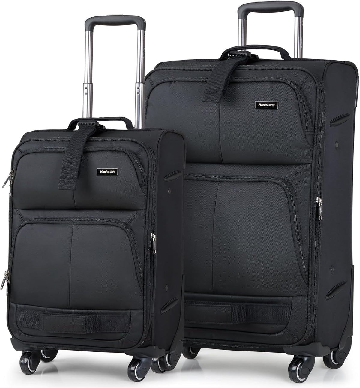 16 Inch Underseat Carry On Luggage With Wheels, Small Rolling Suitcase Lightweight Under Seat Carry On Bag, Airline Approved Personal Item Overnight Softside Travel Luggage Bag,Black