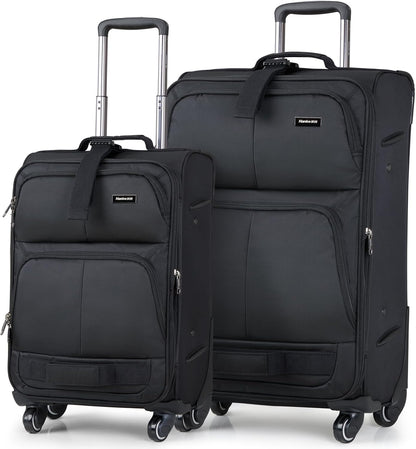 16 Inch Underseat Carry On Luggage With Wheels, Small Rolling Suitcase Lightweight Under Seat Carry On Bag, Airline Approved Personal Item Overnight Softside Travel Luggage Bag,Black