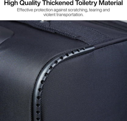 16 Inch Underseat Carry On Luggage With Wheels, Small Rolling Suitcase Lightweight Under Seat Carry On Bag, Airline Approved Personal Item Overnight Softside Travel Luggage Bag,Black
