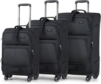 16 Inch Underseat Carry On Luggage With Wheels, Small Rolling Suitcase Lightweight Under Seat Carry On Bag, Airline Approved Personal Item Overnight Softside Travel Luggage Bag,Black