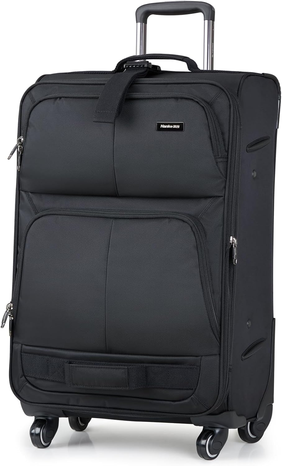16 Inch Underseat Carry On Luggage With Wheels, Small Rolling Suitcase Lightweight Under Seat Carry On Bag, Airline Approved Personal Item Overnight Softside Travel Luggage Bag,Black