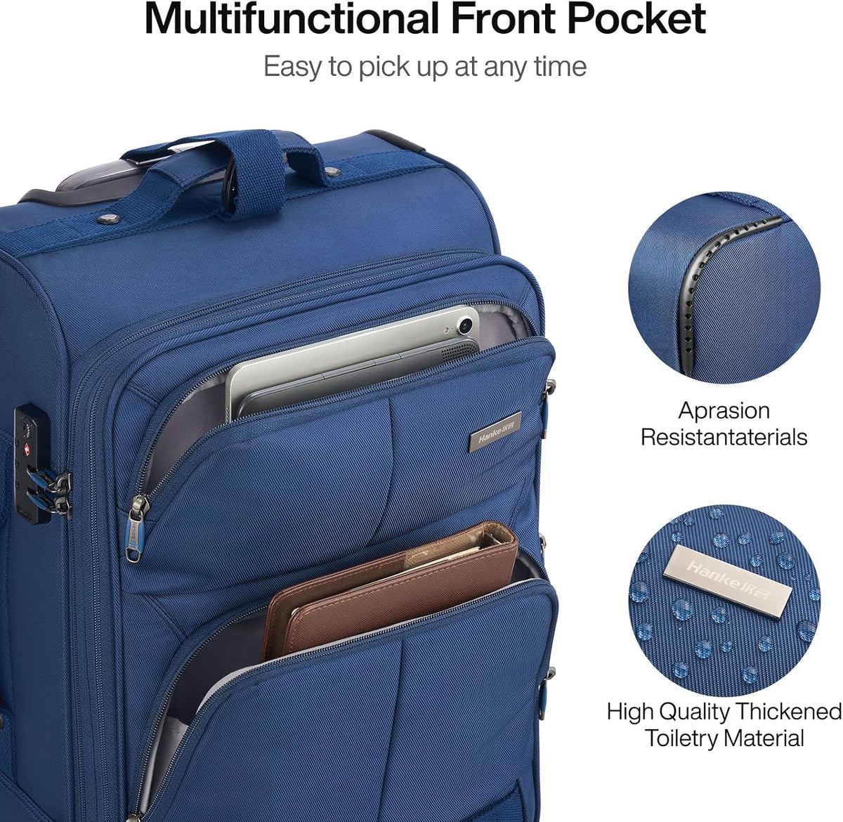 16 Inch Underseat Carry On Luggage With Wheels, Small Rolling Suitcase Lightweight Under Seat Carry On Bag, Airline Approved Personal Item Overnight Softside Travel Luggage Bag,Black