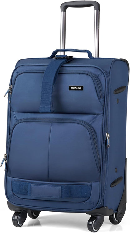 16 Inch Underseat Carry On Luggage With Wheels, Small Rolling Suitcase Lightweight Under Seat Carry On Bag, Airline Approved Personal Item Overnight Softside Travel Luggage Bag,Black