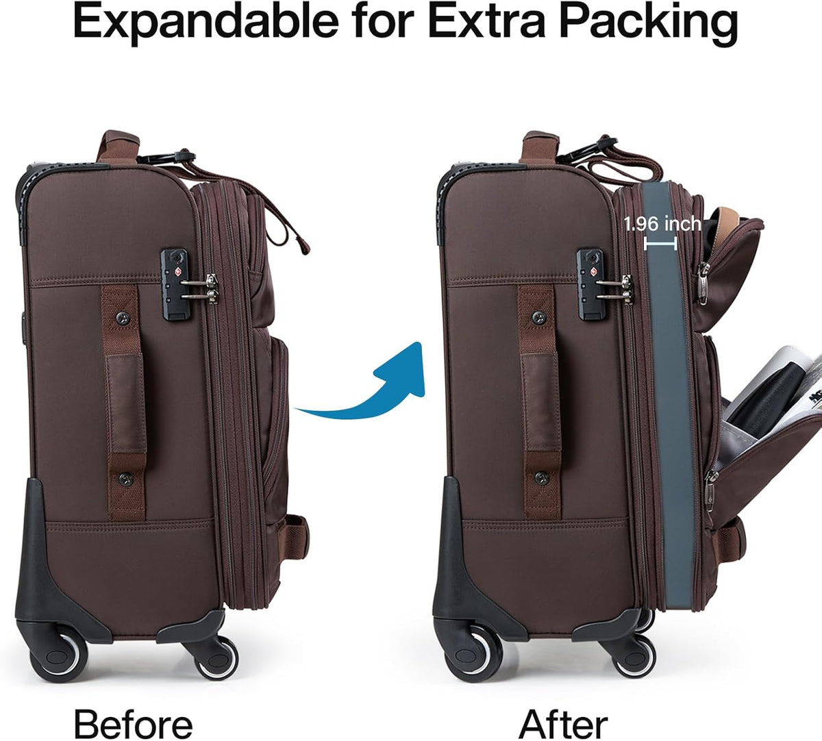 16 Inch Underseat Carry On Luggage With Wheels, Small Rolling Suitcase Lightweight Under Seat Carry On Bag, Airline Approved Personal Item Overnight Softside Travel Luggage Bag,Black