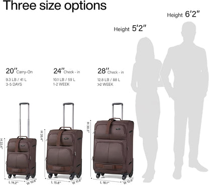 16 Inch Underseat Carry On Luggage With Wheels, Small Rolling Suitcase Lightweight Under Seat Carry On Bag, Airline Approved Personal Item Overnight Softside Travel Luggage Bag,Black