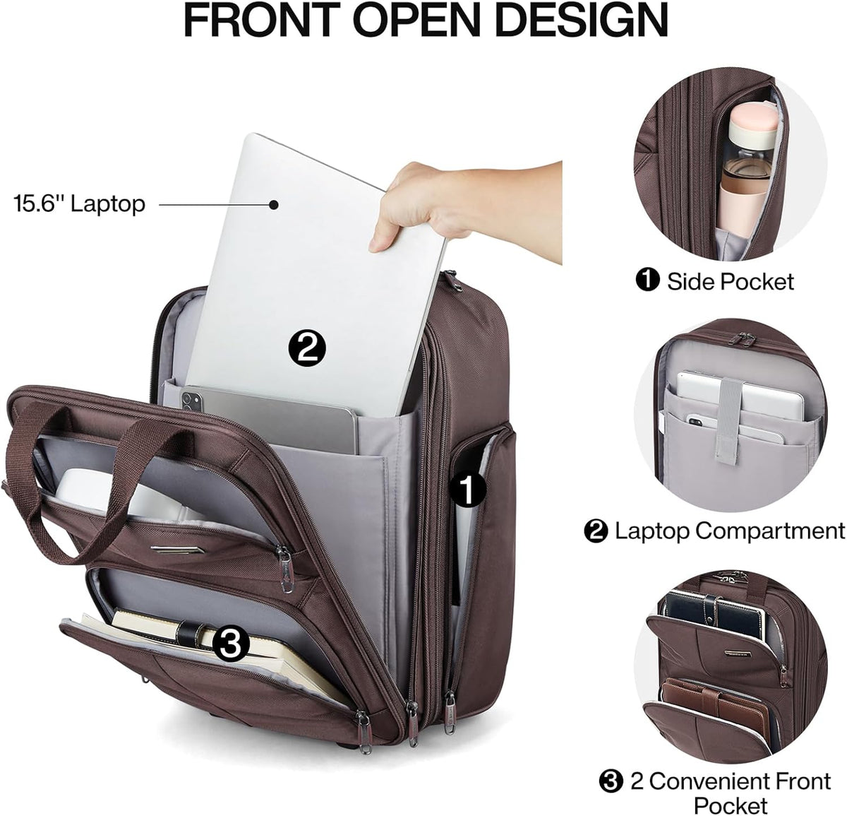 16 Inch Underseat Carry On Luggage With Wheels, Small Rolling Suitcase Lightweight Under Seat Carry On Bag, Airline Approved Personal Item Overnight Softside Travel Luggage Bag,Black