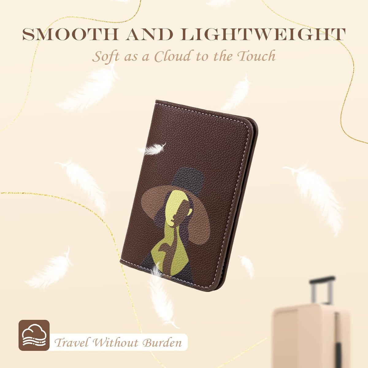 Slim Passport Holder RFID Blocking Travel Wallet - PU Leather Protector Case for Quick TSA Access, Secure Boarding Passes & ID Cards for Men Women International Travel
