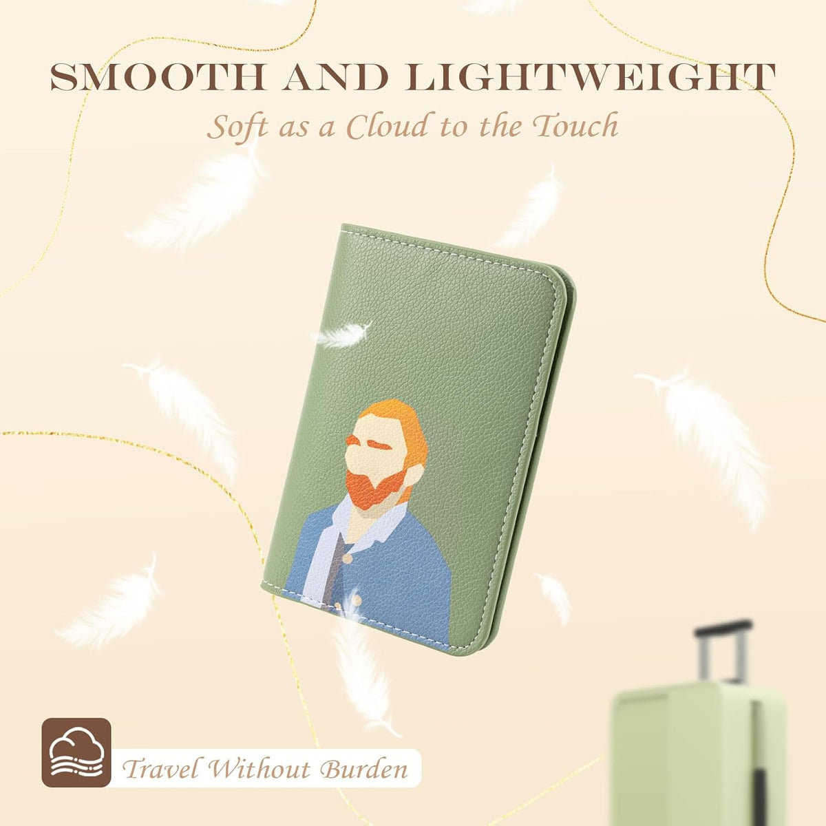 Slim Passport Holder RFID Blocking Travel Wallet - PU Leather Protector Case for Quick TSA Access, Secure Boarding Passes & ID Cards for Men Women International Travel