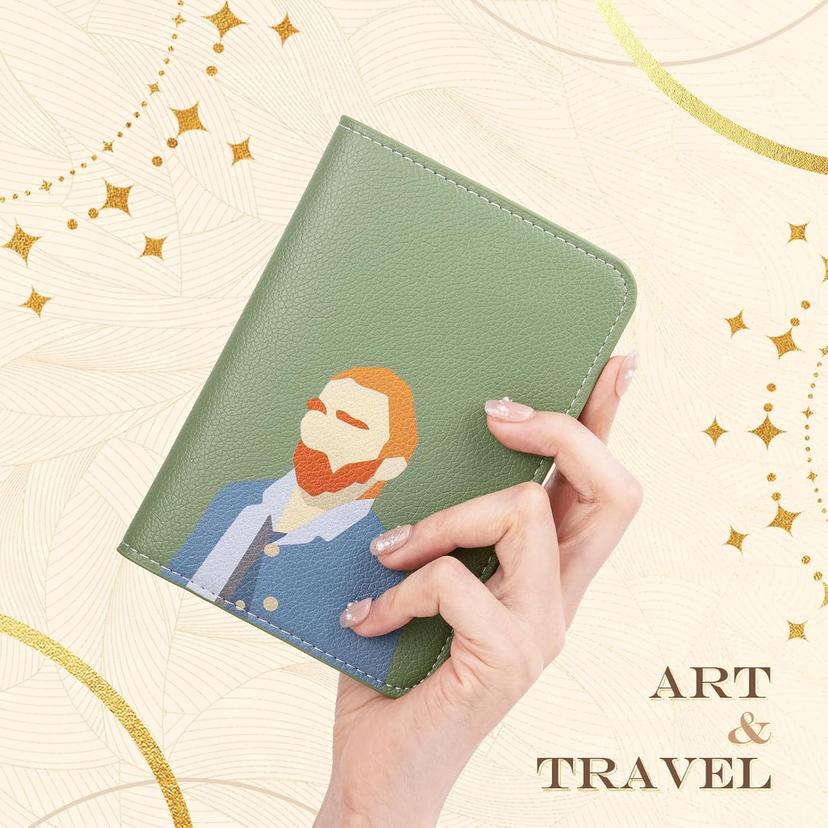 Slim Passport Holder RFID Blocking Travel Wallet - PU Leather Protector Case for Quick TSA Access, Secure Boarding Passes & ID Cards for Men Women International Travel