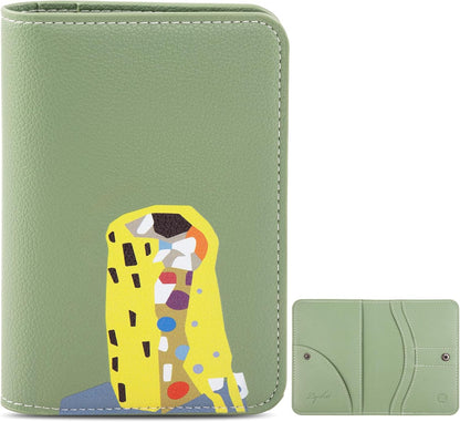 Slim Passport Holder RFID Blocking Travel Wallet - PU Leather Protector Case for Quick TSA Access, Secure Boarding Passes & ID Cards for Men Women International Travel