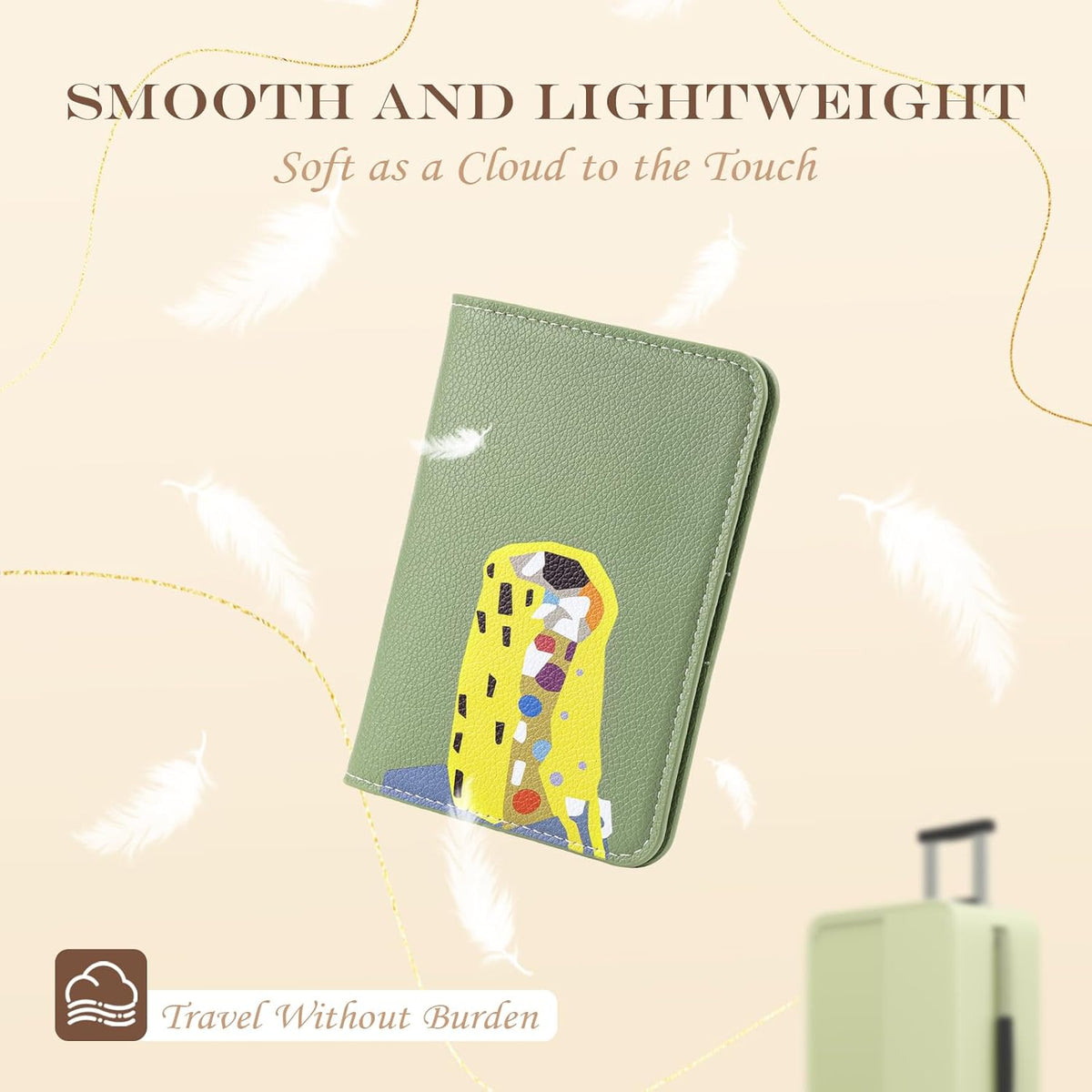 Slim Passport Holder RFID Blocking Travel Wallet - PU Leather Protector Case for Quick TSA Access, Secure Boarding Passes & ID Cards for Men Women International Travel