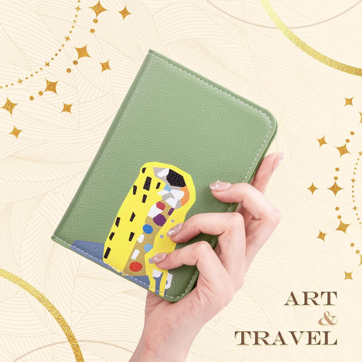 Slim Passport Holder RFID Blocking Travel Wallet - PU Leather Protector Case for Quick TSA Access, Secure Boarding Passes & ID Cards for Men Women International Travel