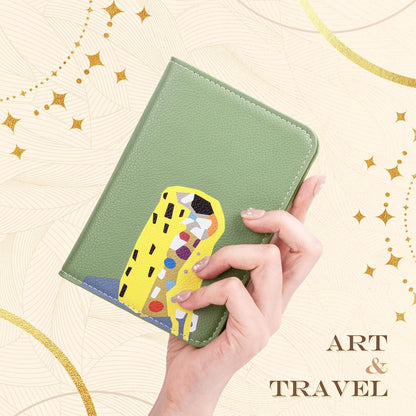 Slim Passport Holder RFID Blocking Travel Wallet - PU Leather Protector Case for Quick TSA Access, Secure Boarding Passes & ID Cards for Men Women International Travel