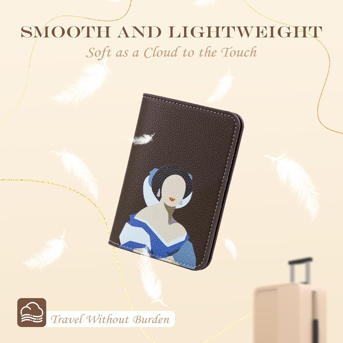 Slim Passport Holder RFID Blocking Travel Wallet - PU Leather Protector Case for Quick TSA Access, Secure Boarding Passes & ID Cards for Men Women International Travel