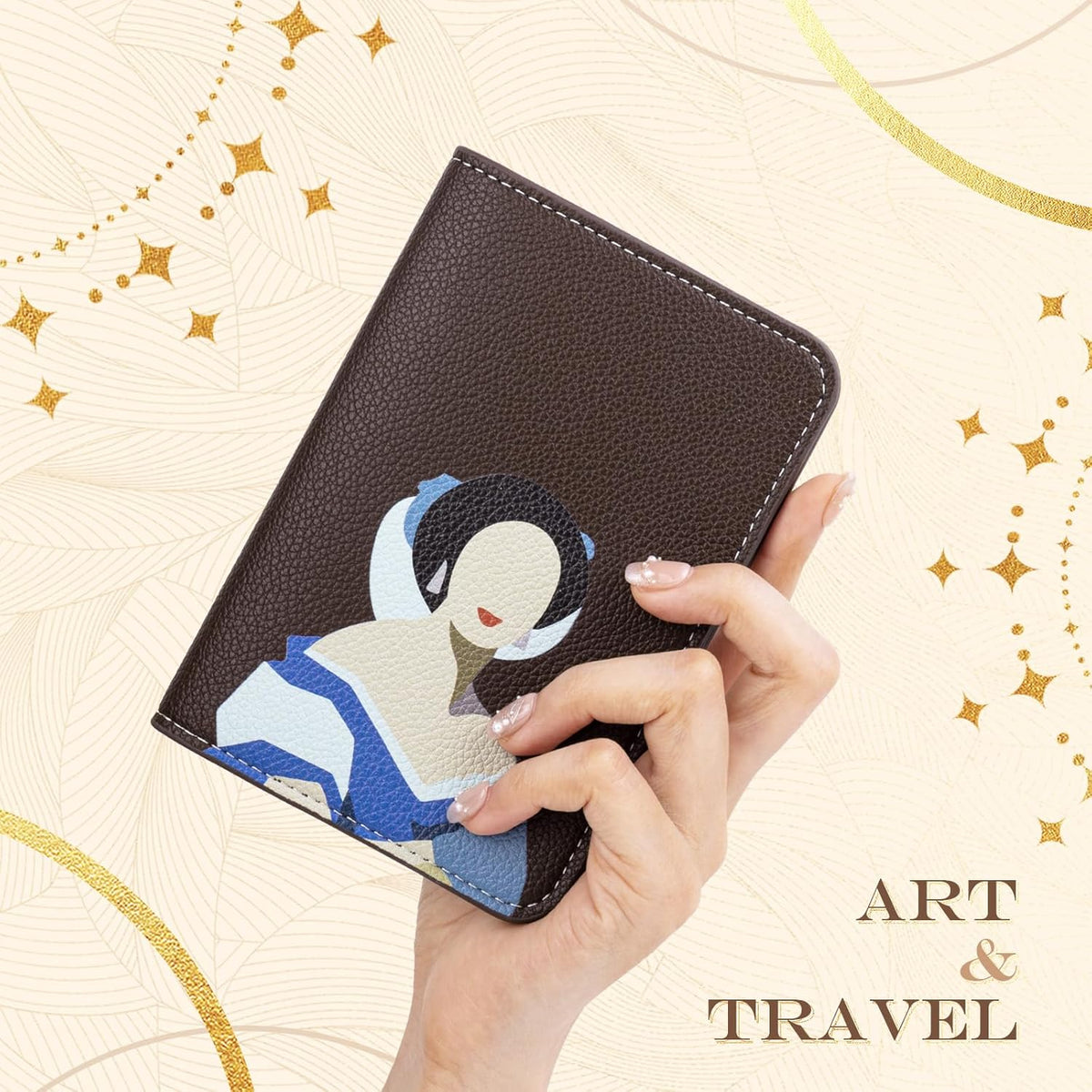 Slim Passport Holder RFID Blocking Travel Wallet - PU Leather Protector Case for Quick TSA Access, Secure Boarding Passes & ID Cards for Men Women International Travel