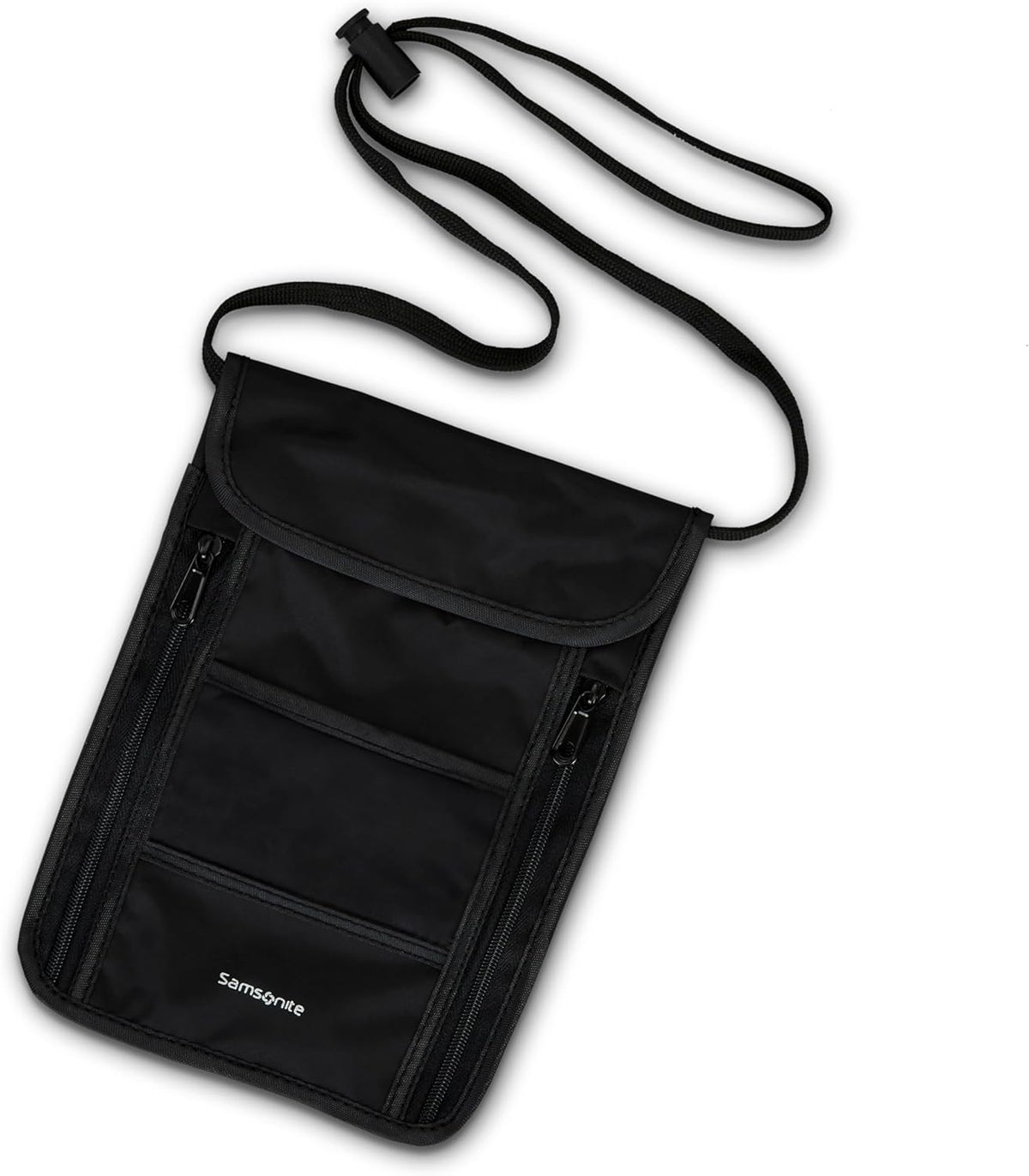RFID Neck Pouch - Lightweight and Durable Nylon RFID Protection Technology - Blocks RFID Signals Encoded In Passports, IDs & Credit Cards