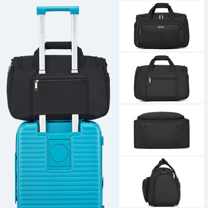 Carry on Duffel Bag Foldable Duffle Bags for Travel, Under Seat Personal Item Bags for Airplanes, Weekender Overnight Mens Travel Tote Bag for Women Softside Carry on Luggage (Caribbean Blue)