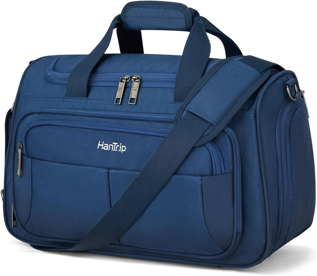 Carry on Duffel Bag Foldable Duffle Bags for Travel, Under Seat Personal Item Bags for Airplanes, Weekender Overnight Mens Travel Tote Bag for Women Softside Carry on Luggage (Caribbean Blue)
