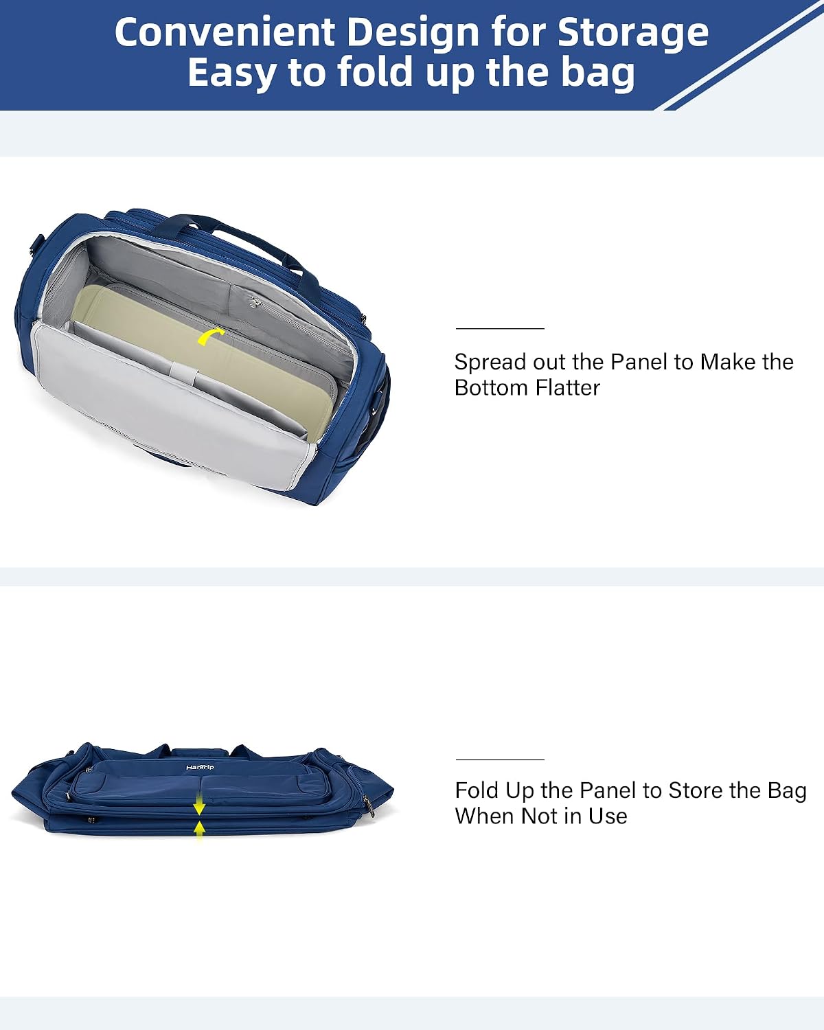Carry on Duffel Bag Foldable Duffle Bags for Travel, Under Seat Personal Item Bags for Airplanes, Weekender Overnight Mens Travel Tote Bag for Women Softside Carry on Luggage (Caribbean Blue)