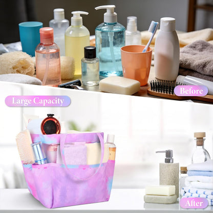 Mesh Shower Caddy Portable, Quick Dry Hanging Shower Tote Bag for College Dorm Room Essentials, Large Capacity Shower Caddy Dorm for Bathroom Gym Swimming