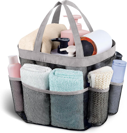 Mesh Shower Caddy Portable, Quick Dry Hanging Shower Tote Bag for College Dorm Room Essentials, Large Capacity Shower Caddy Dorm for Bathroom Gym Swimming