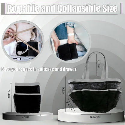 Mesh Shower Caddy Portable, Quick Dry Hanging Shower Tote Bag for College Dorm Room Essentials, Large Capacity Shower Caddy Dorm for Bathroom Gym Swimming