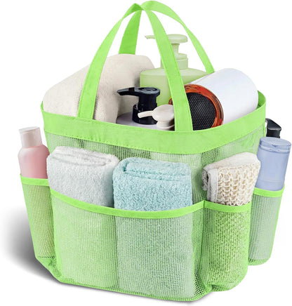 Mesh Shower Caddy Portable, Quick Dry Hanging Shower Tote Bag for College Dorm Room Essentials, Large Capacity Shower Caddy Dorm for Bathroom Gym Swimming