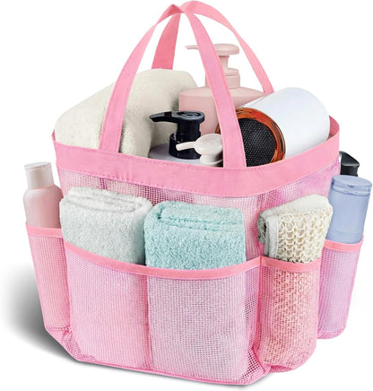 Mesh Shower Caddy Portable, Quick Dry Hanging Shower Tote Bag for College Dorm Room Essentials, Large Capacity Shower Caddy Dorm for Bathroom Gym Swimming