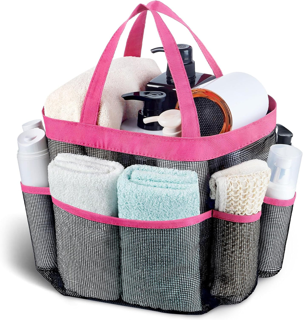 Mesh Shower Caddy Portable, Quick Dry Hanging Shower Tote Bag for College Dorm Room Essentials, Large Capacity Shower Caddy Dorm for Bathroom Gym Swimming
