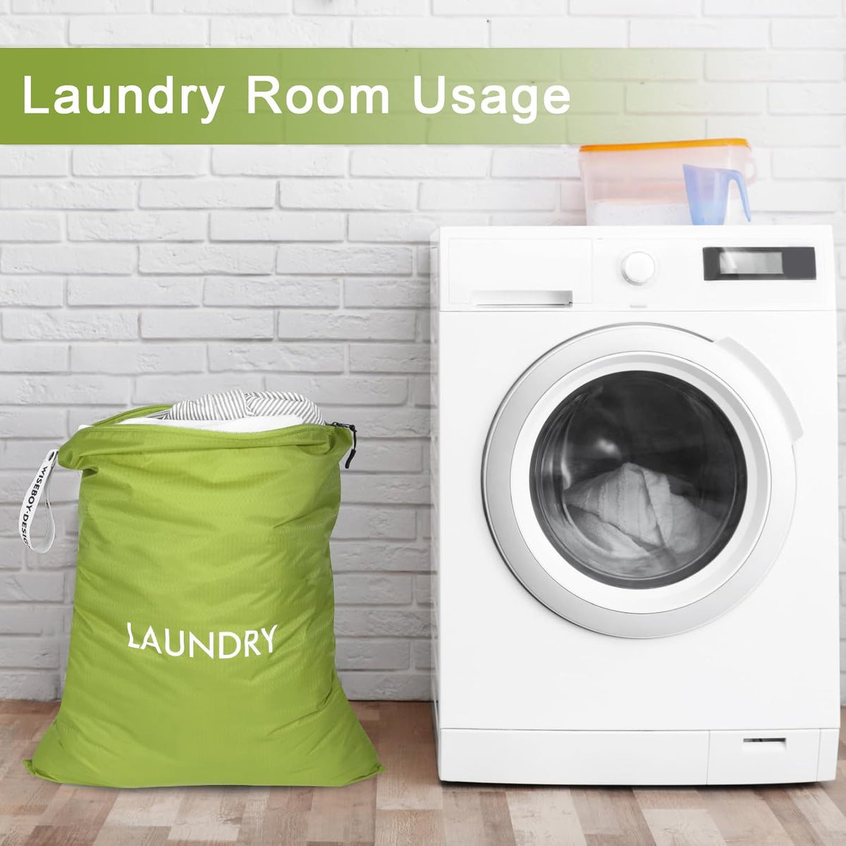 2 Pack Travel Laundry Bags for Dirty Clothes, Water-Resistant Nylon Wet Dry Bag with Zipper, Odor-Proof Washable Pouch for Gym, Swimming, College Dorm & Suitcase Organization