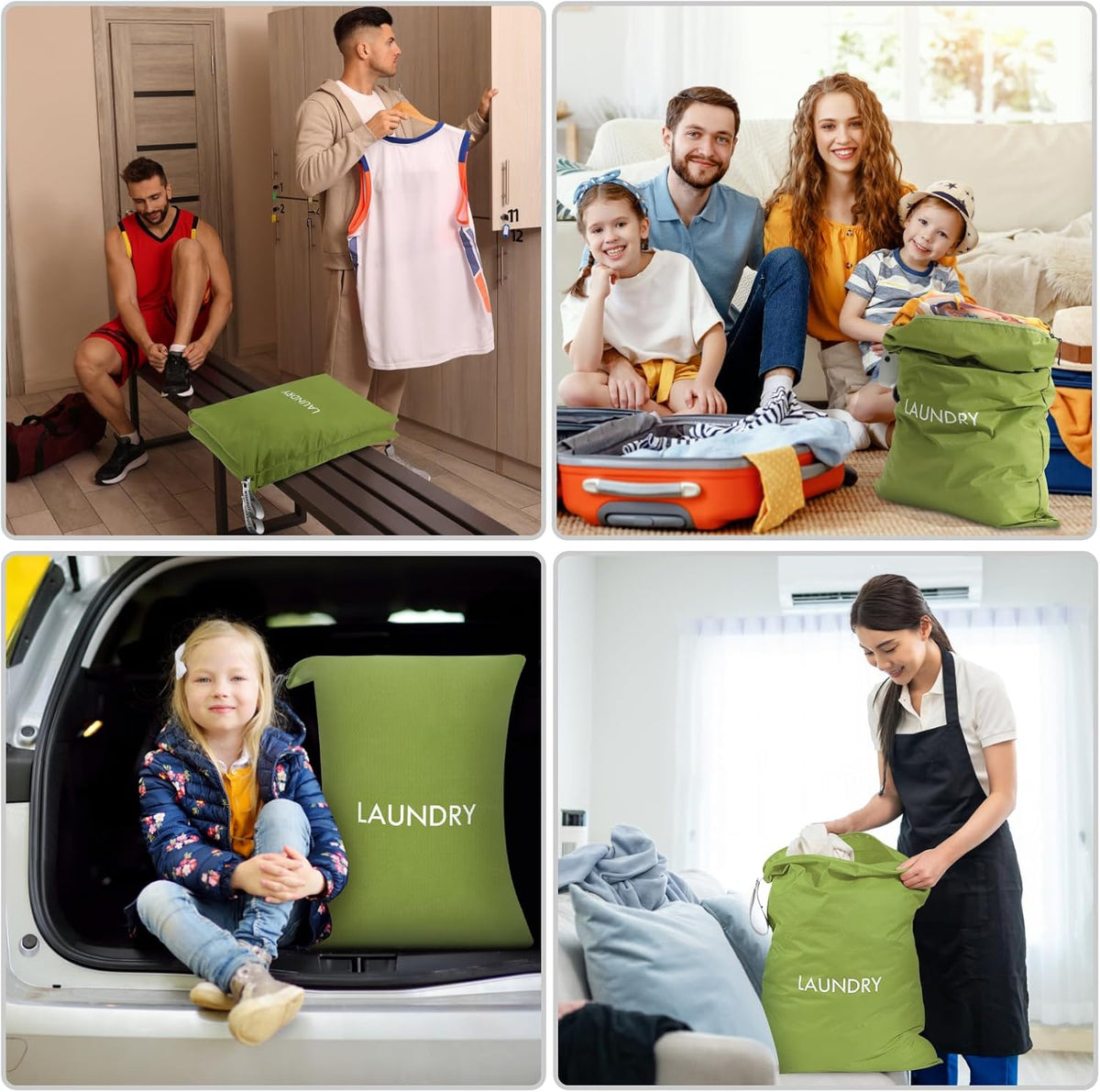 2 Pack Travel Laundry Bags for Dirty Clothes, Water-Resistant Nylon Wet Dry Bag with Zipper, Odor-Proof Washable Pouch for Gym, Swimming, College Dorm & Suitcase Organization