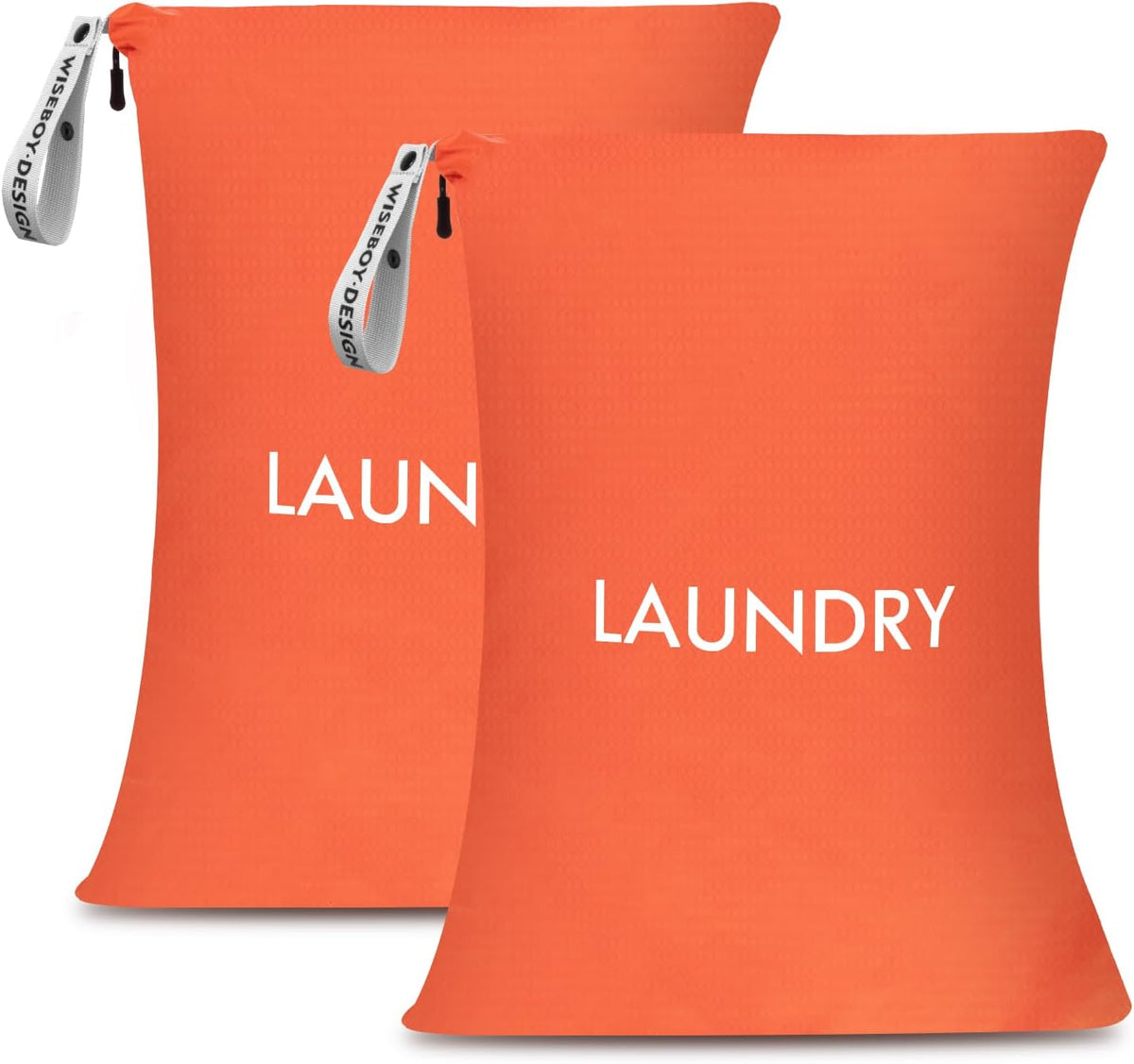 2 Pack Travel Laundry Bags for Dirty Clothes, Water-Resistant Nylon Wet Dry Bag with Zipper, Odor-Proof Washable Pouch for Gym, Swimming, College Dorm & Suitcase Organization