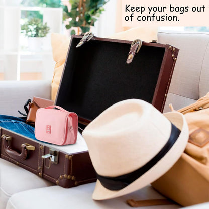 2Pcs Foldable Hanging Travel Toiletry Bag,Waterproof Portable Travel Bags, Multifunction Travel Makeup Cosmetic Bag Organizer with Hanging Hook (Pink Blue)
