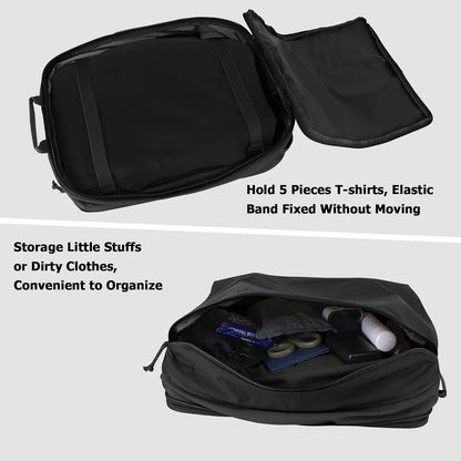 Compression Packing Cube for Travel, Luggage Organizers Packing Cubes for Carry On Suitcase, Compressible Expansion Dual Compartment Zipper Travel Organizer